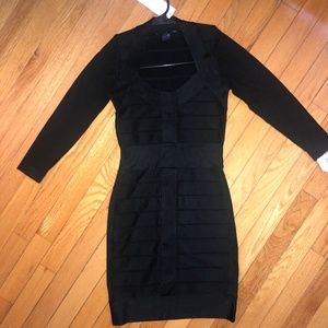 French Connection Black Bandage BodyCon Dress NWT